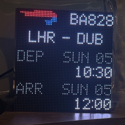 Tailwind board showing an example flight